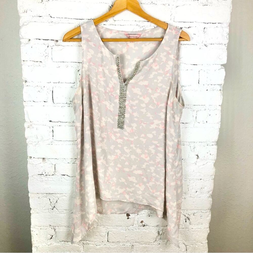 Juicy Couture Camo Rhinestone Tank Top